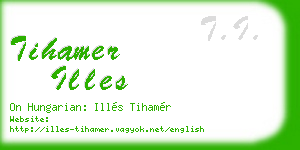 tihamer illes business card